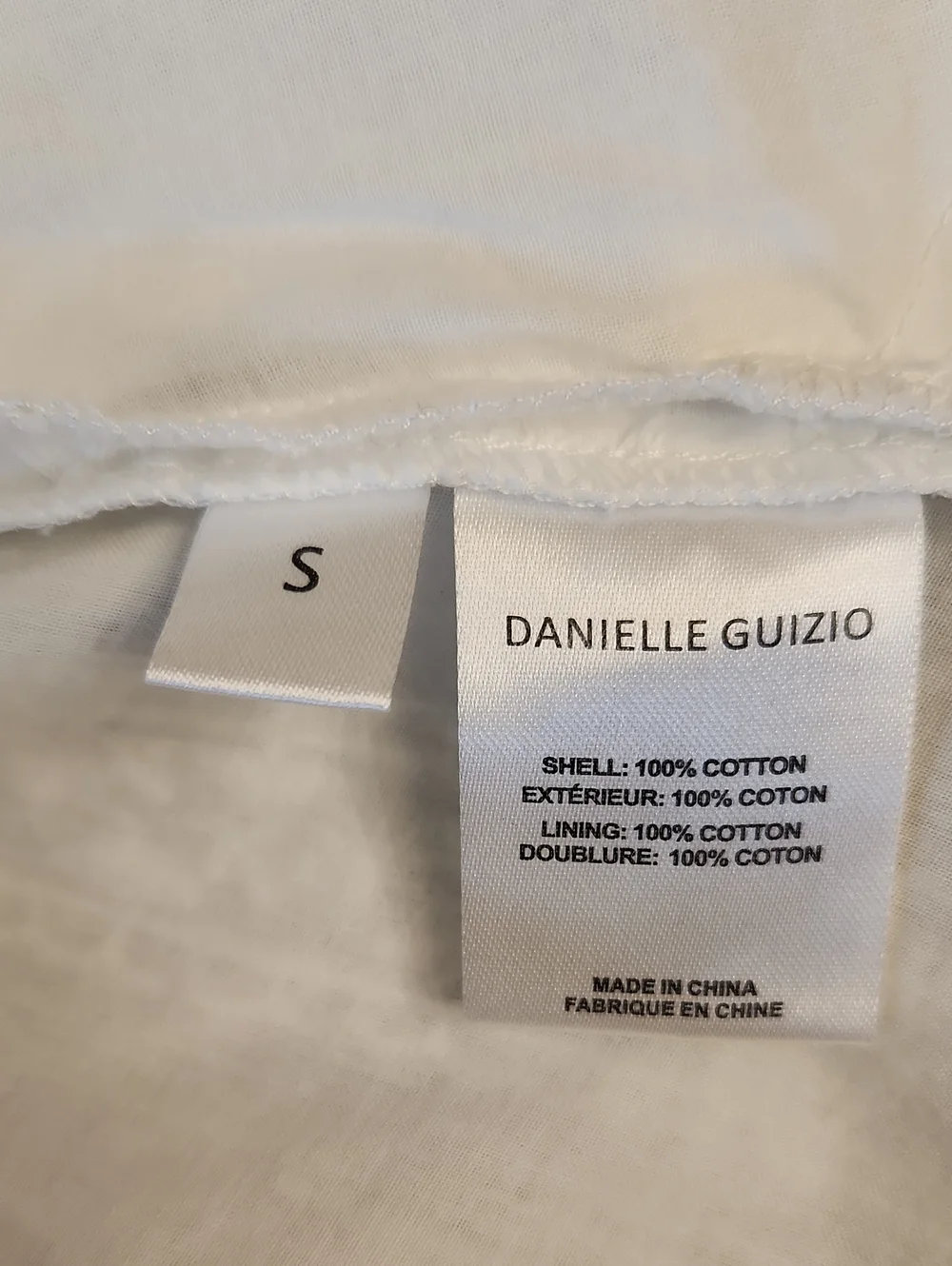 Guizio Aylin Eyelet Embroidered Ruffled Hem White Mini Dress Size S